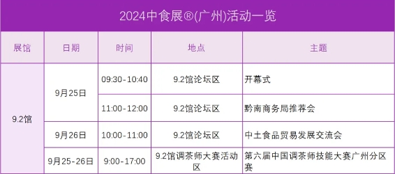9月25日开幕！2024中食展®广州参观指南助您高效逛展